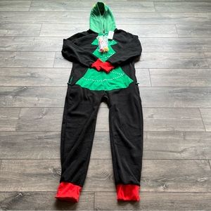 Tipsy Elves Black and Green Festive Hoodie